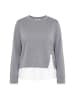 Ulla Popken Sweatshirt in mittel grau melange