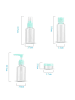 Intirilife Flaschen Set mit leeren Flaschen in BLAU TRANSPARENT