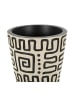 Mauro Ferretti Beige Keramikvase mit schwarzen Verzierungen, Ø 16 x 86 cm