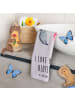 Mr. & Mrs. Panda Handtuch Axolotl Liebe mit Spruch in Grau Pastell
