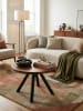 KADIMA DESIGN Moderner Couchtisch mit Sheesham Massivholz, Metall-Materialmix