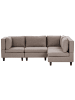 Beliani 4-tlg Ecksofa UNSTAD in Braun/Schwarz