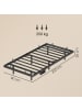 VASAGLE Bettgestell Conner in Mattschwarz - (B)90 x (H)26 x (T)200 cm