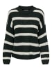 JACQUELINE de YONG Gestreifter Strick Pullover Rundhals JDYJUSTY in Schwarz-2