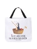 Mr. & Mrs. Panda Badetasche Pinguin Angelboot mit Spruch in Weiß