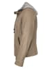 JILANI Lederjacke Kapuze Lammnappa in Beige