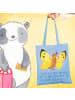 Mr. & Mrs. Panda Tote Bag Mutig zu sich selbst stehen mit Spruch in Sky Blue