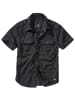 Brandit Hemd "Vintage Shirt Short Sleeve" in Schwarz