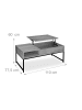 relaxdays Couchtisch in Dunkelbraun - (B)110 x (H)45 x (T)50 cm