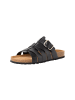 Tamaris Flache Sandalen aus Leder Schwarz