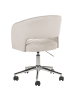 Beliani Bürostuhl KATONAH in Beige/Schwarz/Silber - (W) 57 x (H) 78 x (L) 57 cm