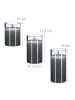 relaxdays 3 x LED Kerzen in Grau
