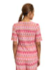 Betty Barclay Spitzenshirt mit Rippbündchen in Red/Rosè
