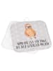 Mr. & Mrs. Panda Topfhandschuhe Faultier Zufrieden mit Spruch in Grau Pastell