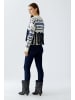 Oui Pullover in white blue