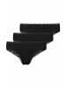 SNOCKS Brazilian Slips mit Spitze aus Bio-Baumwolle in Schwarz