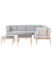 Beliani 5-tlg Lounge Set RIMA III in Grau/Braun