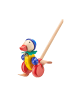 Schmidt Spiele Schiebefigur Selecta Pedella, Ente Holz, mit Klingelgeräusch, 14 cm, 1-3 Jahre