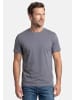 Lerros T-Shirt Basic in Grau / dunkelblau