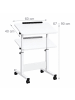 relaxdays Laptoptisch in Weiß - (B)60 x (H)67-90 x (T)40 cm