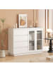 HOMCOM Sideboard-120L x 40B x 91H cm-Weiß