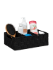 relaxdays Aufbewahrungskorb in Schwarz - (B)32x (H)10 x (T)21 cm