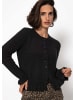 SASSYCLASSY Cardigan mit Rüschen in Schwarz
