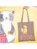 Mr. & Mrs. Panda Tragetasche Badminton Trainerin Inspiration mit... in Braun Pastell