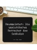 Mr. & Mrs. Panda Mauspad Spruch Hausmeister Macht mit Spruch in Schwarz