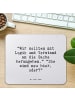 Mr. & Mrs. Panda Maus-Pad "Wir sollten mit Logik... mit Spruch in Aquarellblau
