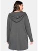 sheego Longshirt in grau meliert