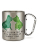 Mr. & Mrs. Panda Edelstahltasse Frosch Liebe mit Spruch in Silber