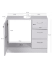 KADIMA DESIGN Bad Waschbecken Unterschrank, 63x54x30 cm, elegante Griffe, moderne Aufbewahrung