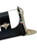 Florence Leder Umhängetasche Florence Tasche schwarz, weiß ca. 19cm