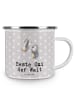 Mr. & Mrs. Panda Tasse Pinguin Beste Omi der Welt mit Spruch in Grau Pastell