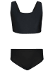Aquarti Mädchen Sport Bikini Racerback Bustier & Bikinislip in schwarz