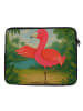 Mr. & Mrs. Panda Laptop Bag Flamingo Yoga Design ohne Spruch in Weiß