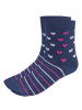 TupTam Kinder Socken Mädchen Jungen Bunt Gemustert 6er Pack in schwarz/rosa