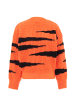 myMo Damen Sweater in ORANGE SCHWARZ