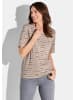 GOLDNER Shirt Shirt in beige / grau / gestreift