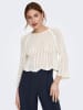 ONLY Eleganter Strickpullover 3/4 Arm Shirt Pointelle Sweater ONLNOLA in Weiß