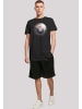 F4NT4STIC Long Cut T-Shirt Marvel Captain America Shield Shiny in schwarz