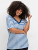 sheego T-Shirt in blaubeere-gestreift