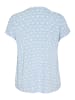 KAFFE curve Bluse kurzarm KCanny Regular fit in Blue/Moonstruck Print