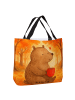 Mr. & Mrs. Panda Tote Bag Bär Morgenkaffee Design ohne Spruch in Weiß