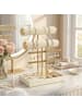 SONGMICS Schmuckständer Caeley in Weiß-Gold - (B)22 x (H)29.2 x (T)15 cm
