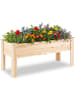 COSTWAY Hochbeet aus Holz 119x45x51cm in Hellbraun