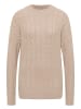 Cecil Pullover mit Zopfmuster in Beige