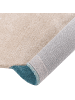Beliani Kurzflor AYUJ in Beige/Blau - (W) 160 x (L) 230 cm