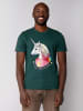 wat? Apparel T-Shirt Flash, the unicorn in Dunkelgrün